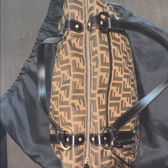 Fendi Tobacco Zucca Print Canvas Chef Large Tote - Picture 2 of 11